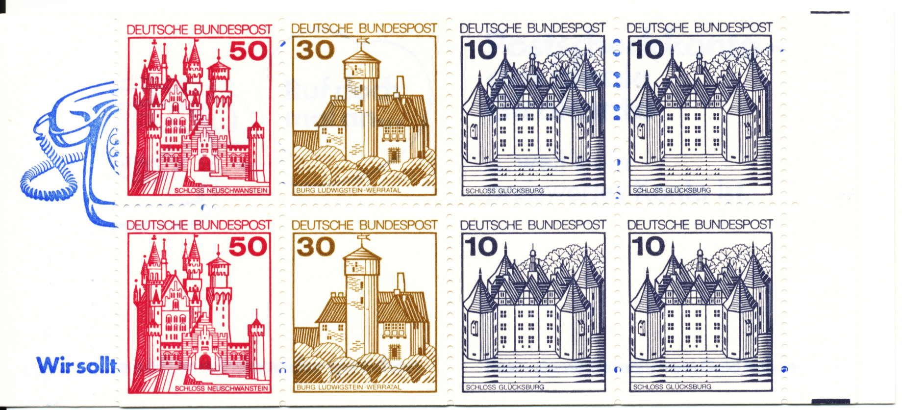 Burgen und Schlösser Briefmarkenheft