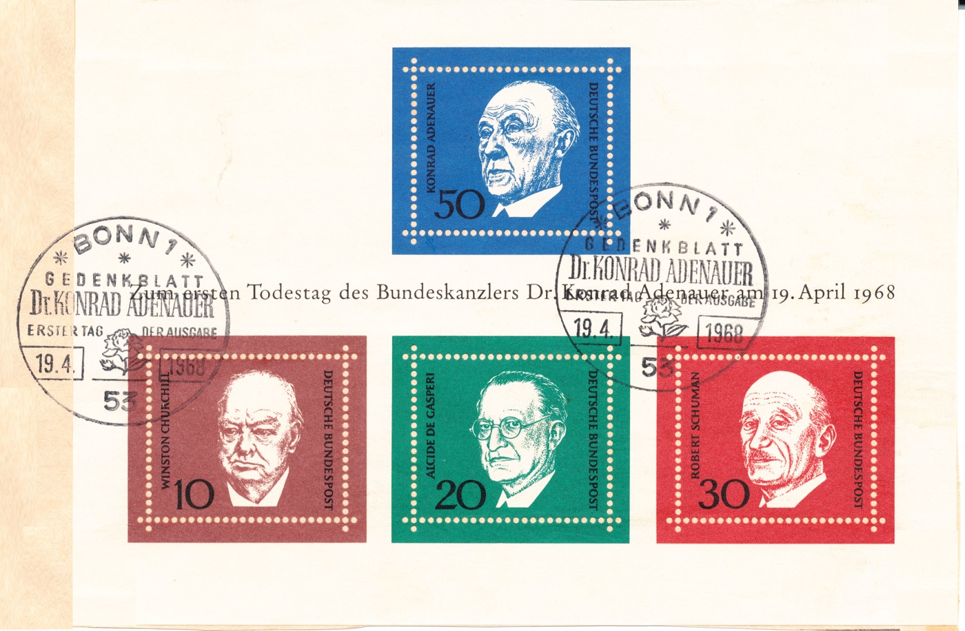 Block4 Erstags Sonder Stempel